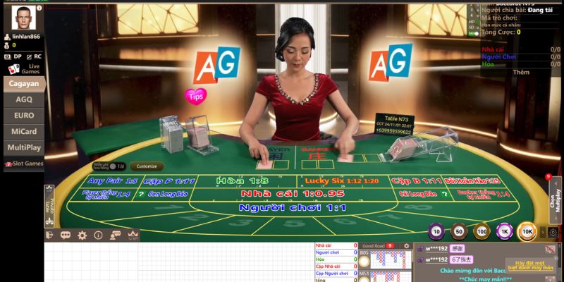 Đa dạng các cửa cược trong game bài Baccarat